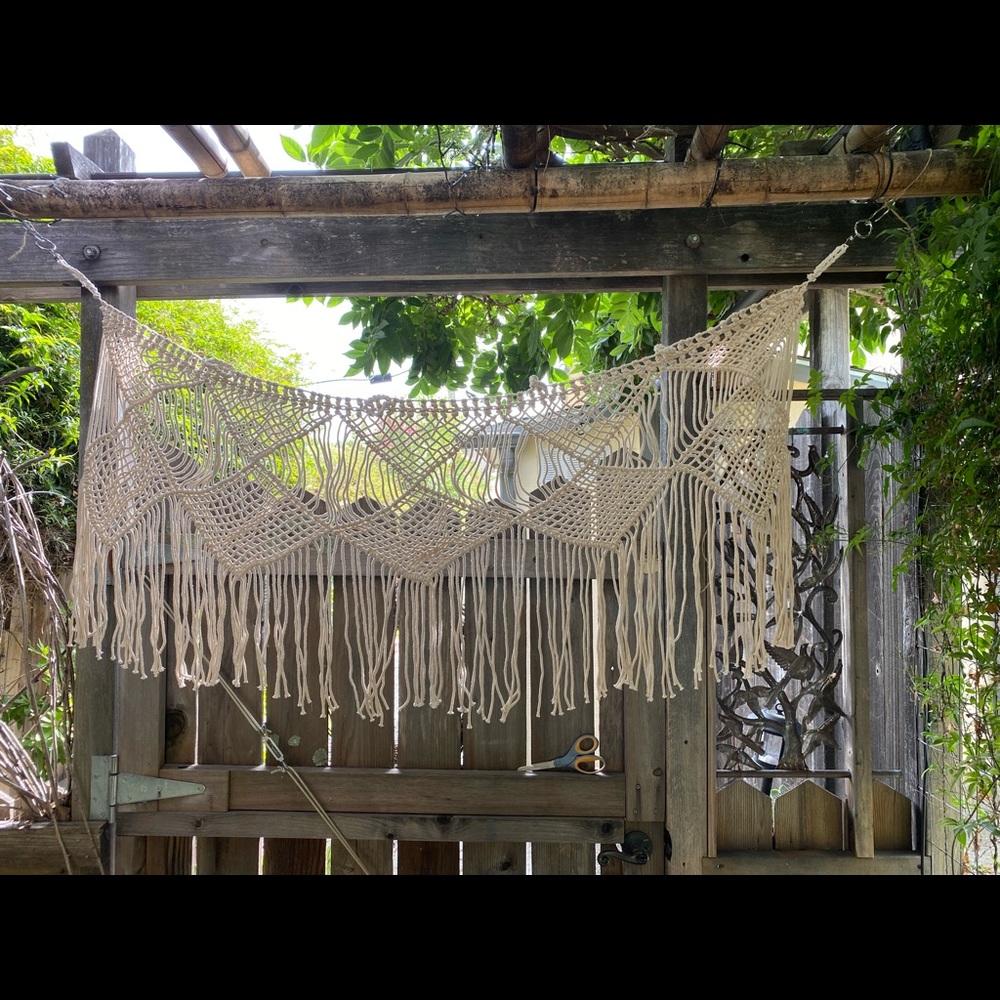 Urban Outfitters boho macrame curtain home decor